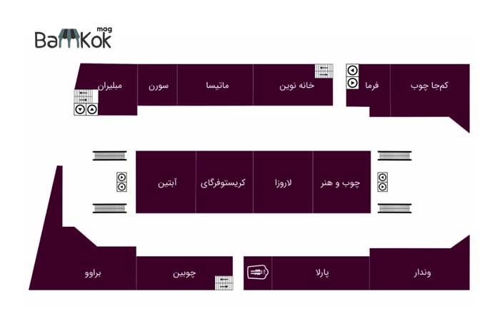 پلان طبقه بازار مبل کاسپین یافت آباد سرویس خواب بزرگسال