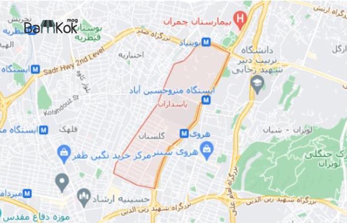 معرفی موقعیت تجاری خیابان پاسداران