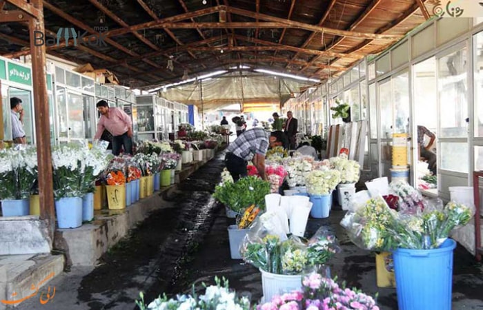 بازار گل شهید لشگری در غرب تهران